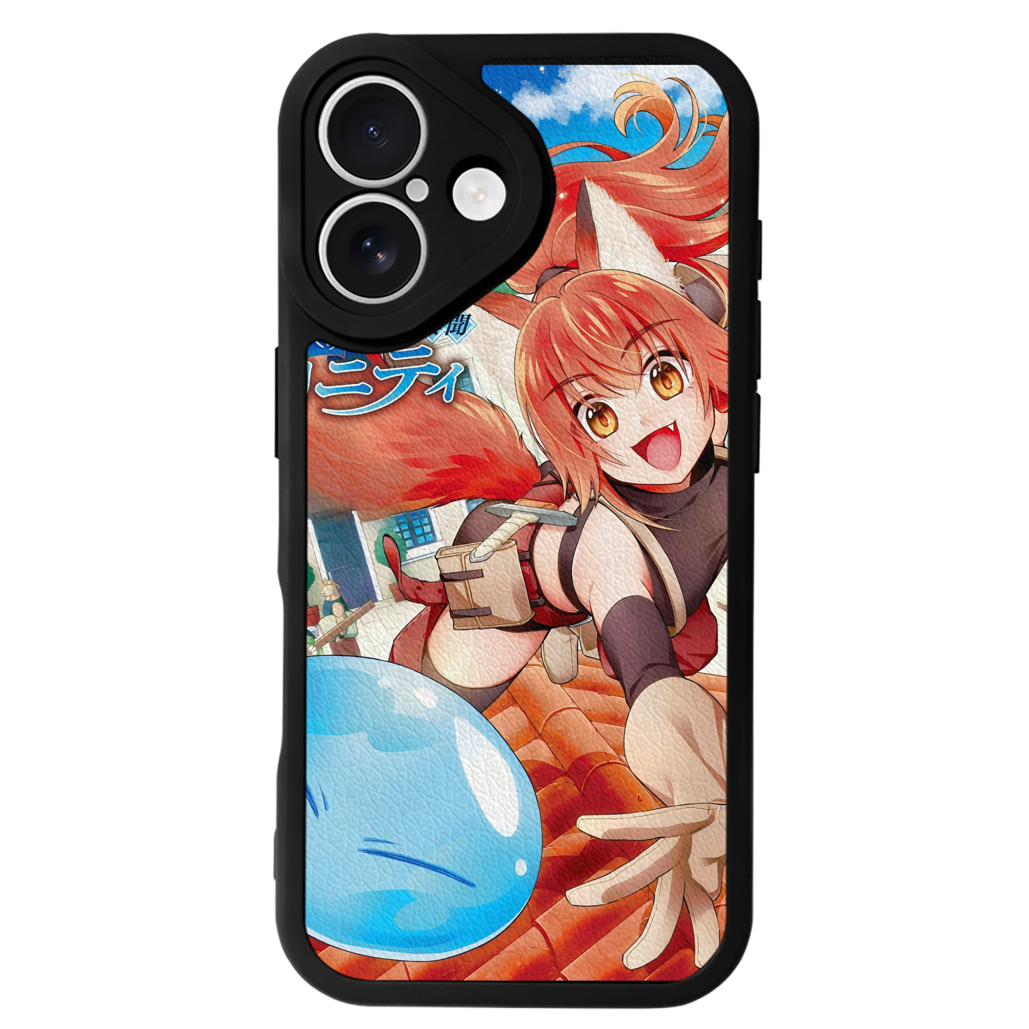 （画像用） 転スラ Regarding Reincarnated to Slime 【iPhone 16シリーズ対応】シリコンスマホケース（レザー調） 材質：シリコン